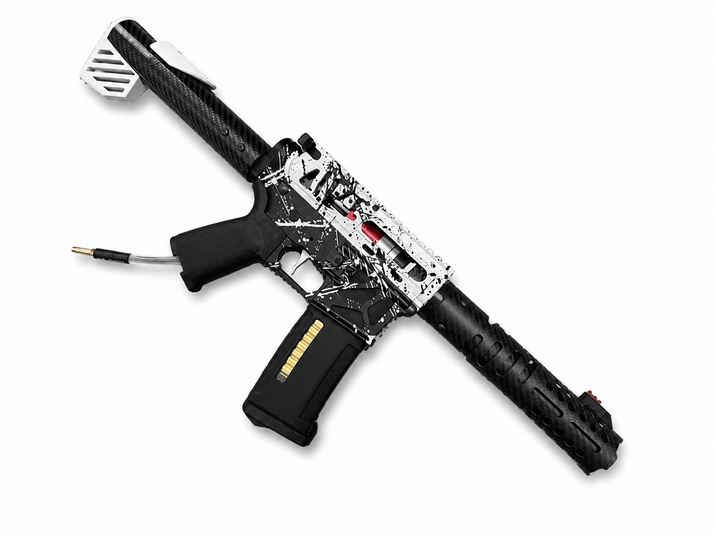 KA Tech MAC Airtac Polarstars F2 AR8 HPA M4 Carbon Type 1 Skeletonized Cerakote Splatter - KA Tech Airsoft - Polarstar F2