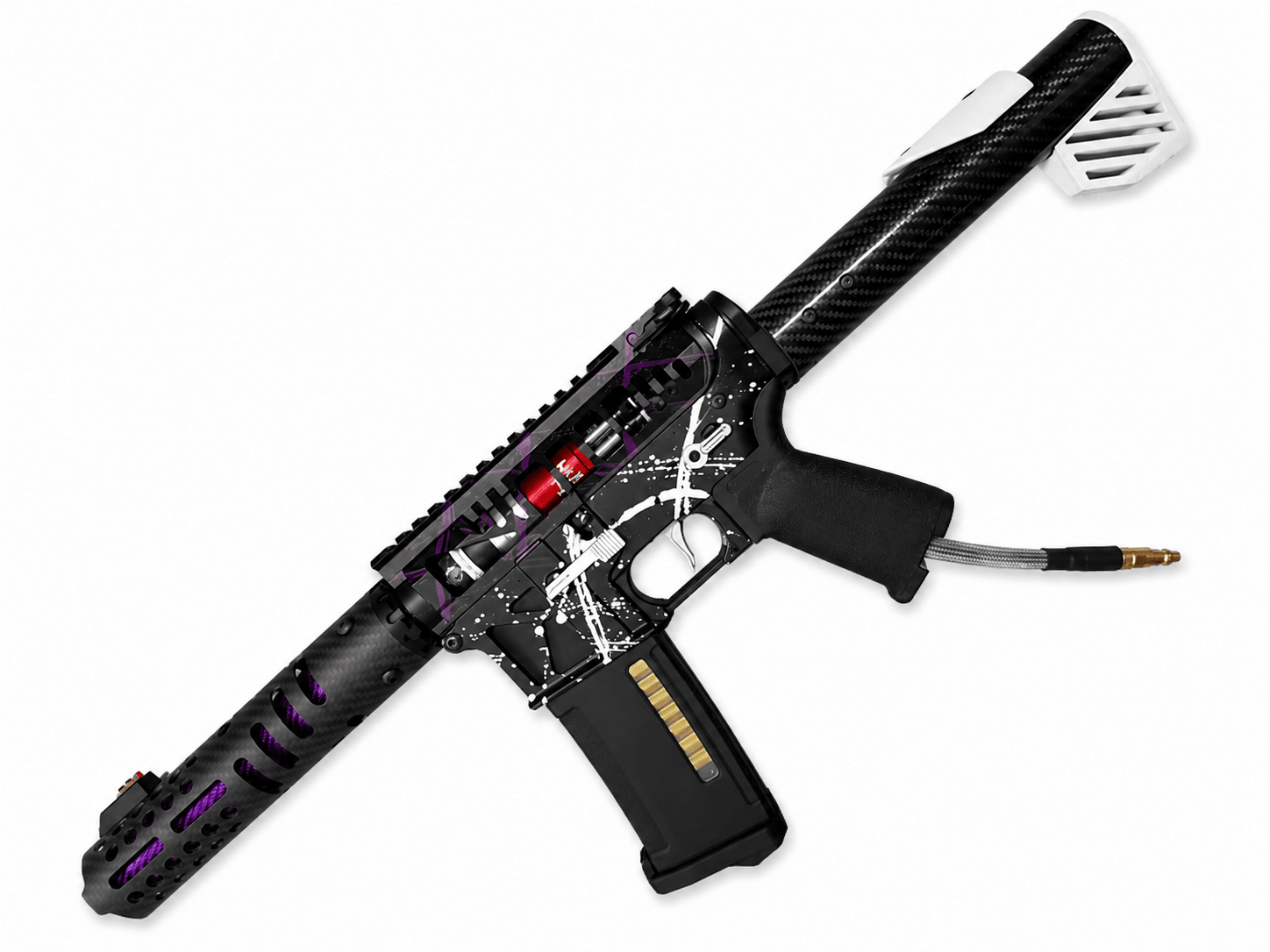KA Tech MAC Airtac Polarstars F2 AR8 HPA M4 Carbon Type 1 Skeletonized Cerakote Splatter - KA Tech Airsoft - Polarstar F2