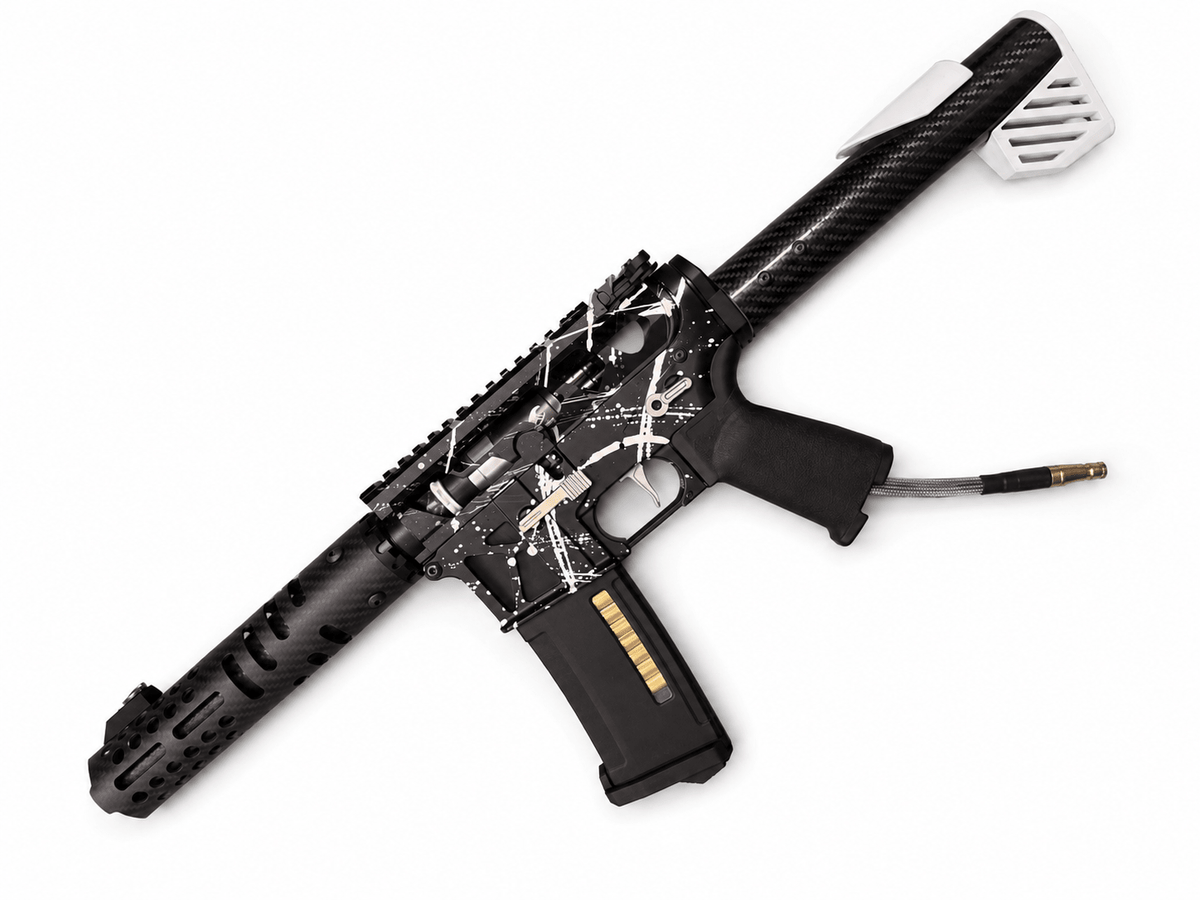 KA Tech MAC Airtac Polarstars F2 AR8 HPA M4 Carbon Type 1 Skeletonized Cerakote Splatter - KA Tech Airsoft - Polarstar F2