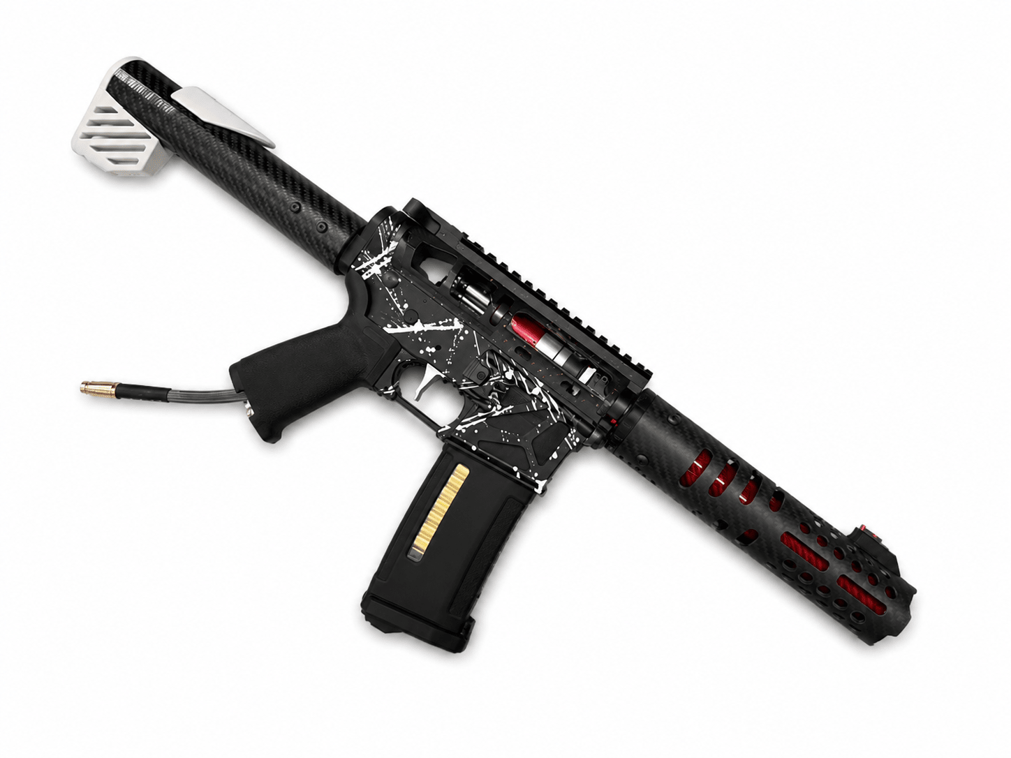 KA Tech MAC Airtac Polarstars F2 AR8 HPA M4 Carbon Type 1 Skeletonized Cerakote Splatter - KA Tech Airsoft - Polarstar F2
