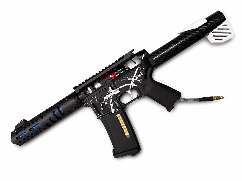 KA Tech MAC Airtac Polarstars F2 AR8 HPA M4 Carbon Type 1 Skeletonized Cerakote Splatter - KA Tech Airsoft - Polarstar F2