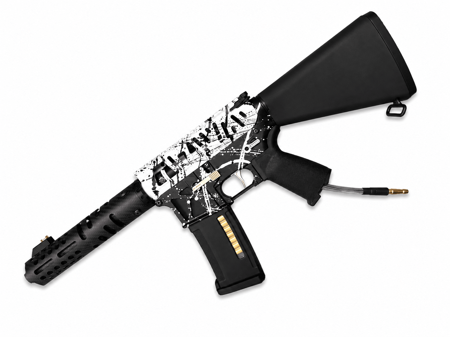 KA Tech MAC Airtac Polarstars F2 AR8 HPA M4 Stuby Type 1 Skeletonized Cerakote Splatter - KA Tech Airsoft - Polarstar F2