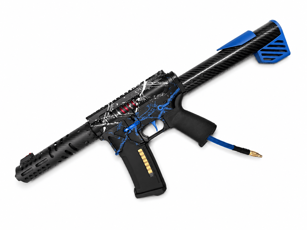 KA Tech MAC Polarstars F2 AR8 HPA M4 Carbon Type 2 Skeletonized Cerakote Splatter - KA Tech Airsoft - Polarstar F2
