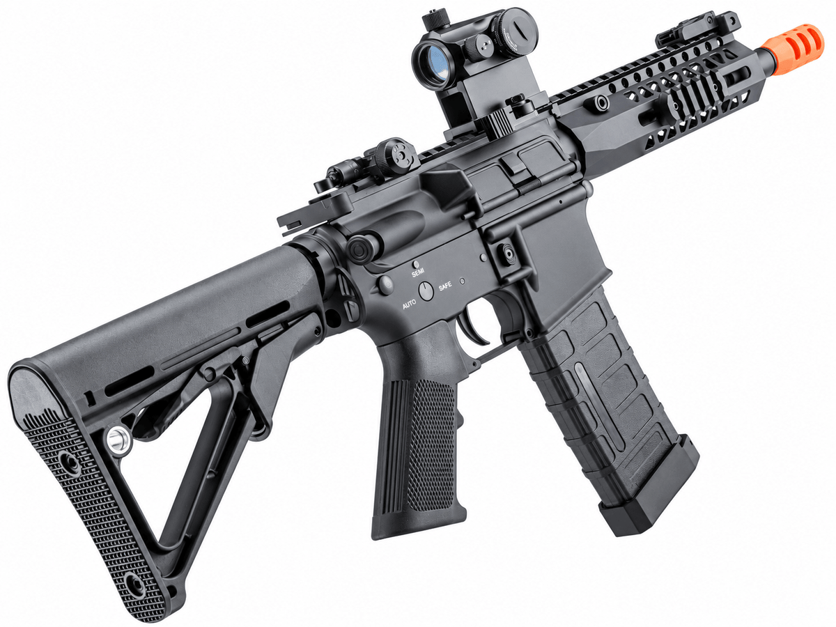 6mmProShop Full Metal AR-15 M4 Airsoft AEG w/ 7" M-LOK Handguard | Black - KA Tech Airsoft - Complete Rifle