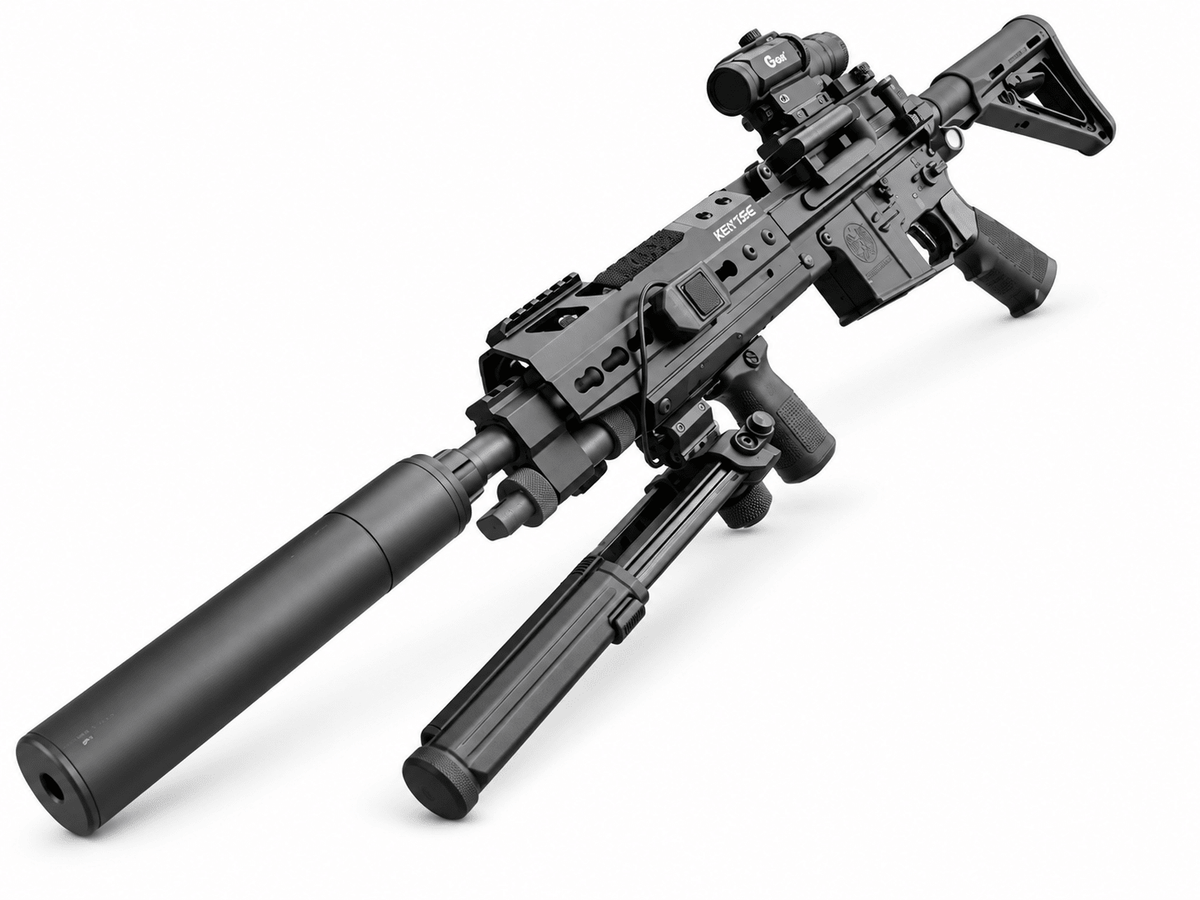 Fully Built Krytac LMG PolarStar F2 HPA - KA Tech Airsoft - HPA Rifle