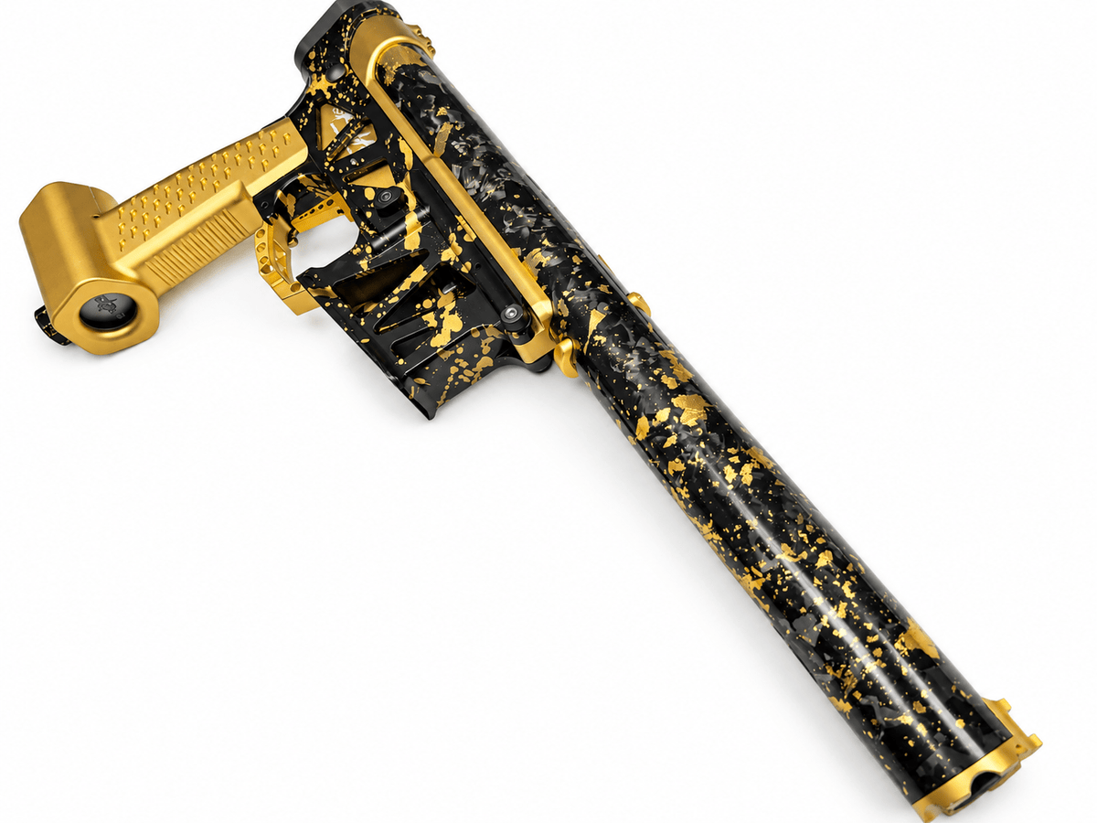 KA Tech MAC Gorilla QCU Gold Forged Carbon HPA M4 - KA Tech Airsoft - Airsoft Rifle