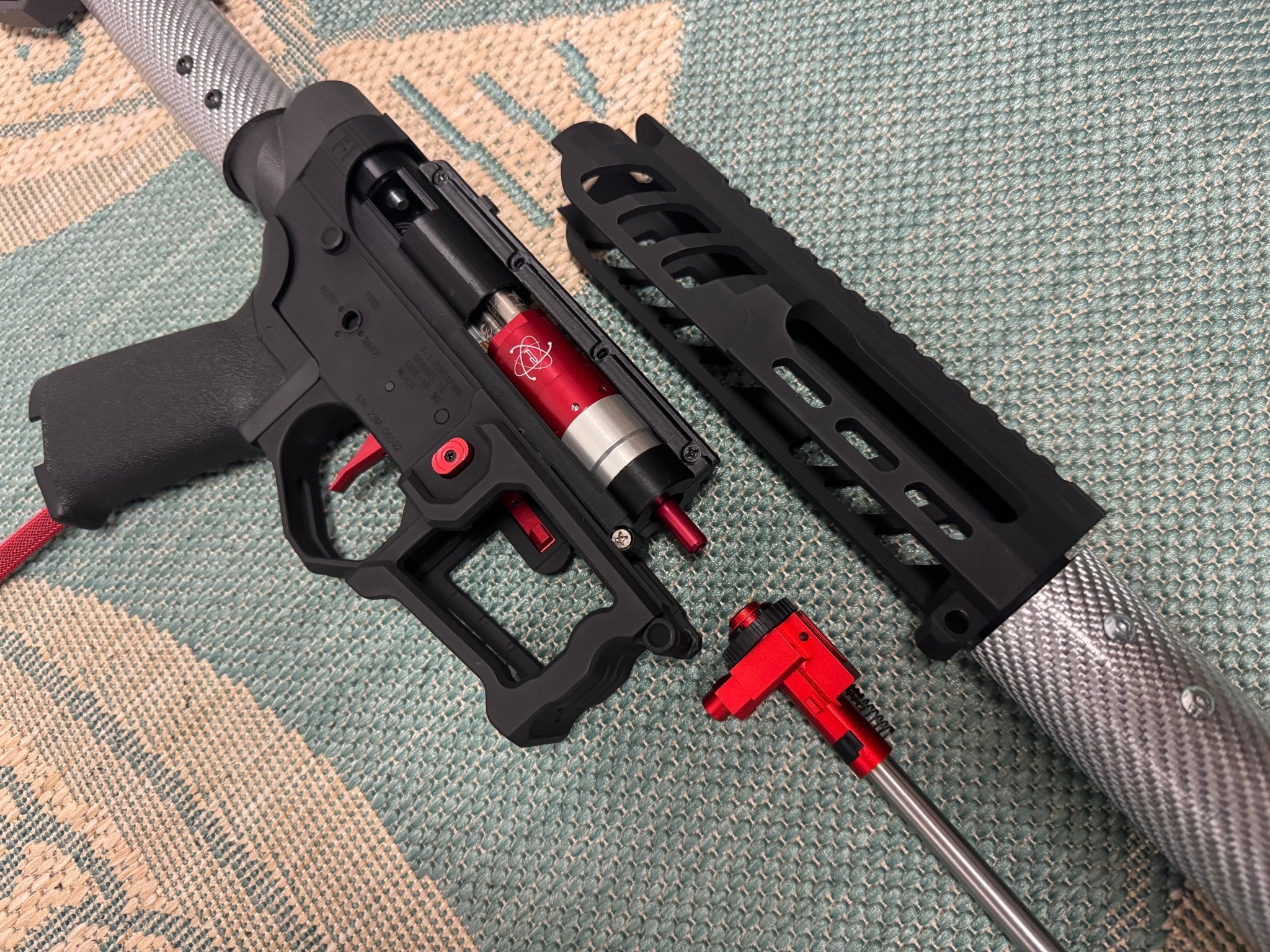 KA Tech Carbon “PennyWise” Skeletonized Polarstar F2 HPA M4 - KA Tech Airsoft - Polarstar F2