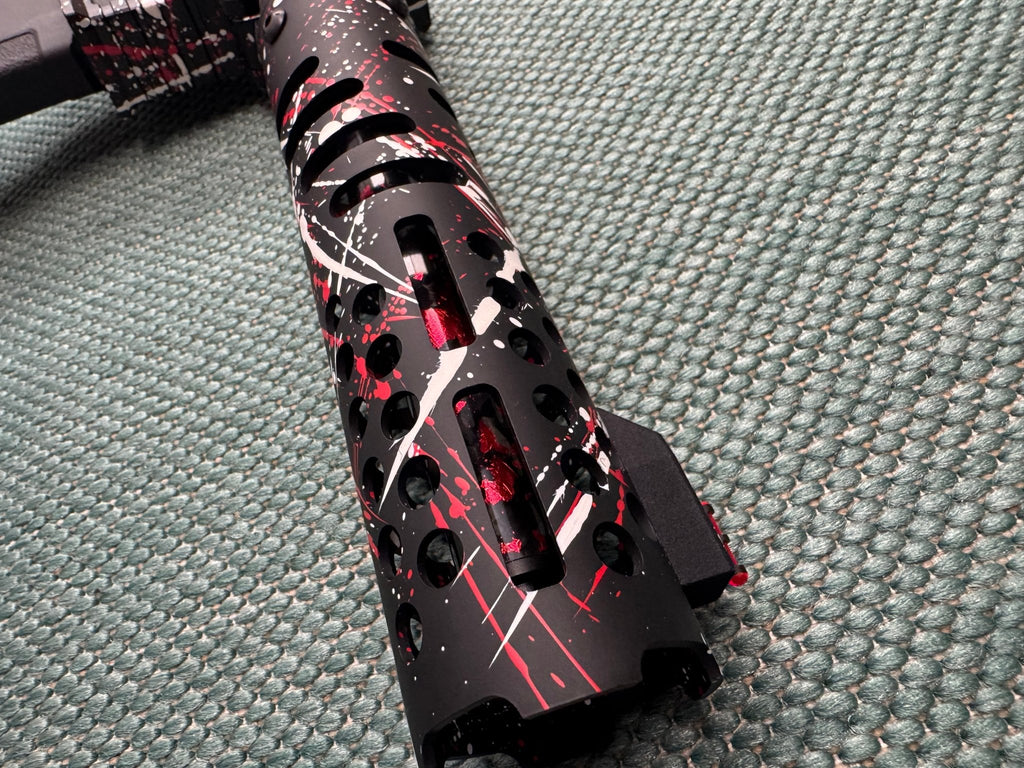 KA Tech MAC Polarstar F2 AR7 V MSG/ESG HPA M4 splatter Cerakoted red/white - KA Tech Airsoft - Polarstar F2