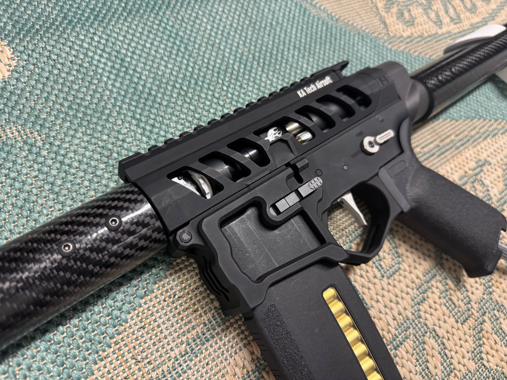 KA Tech Carbon “Monochrome” Skeletonized Polarstar Jack HPA M4 - KA Tech Airsoft - Polarstar Jack