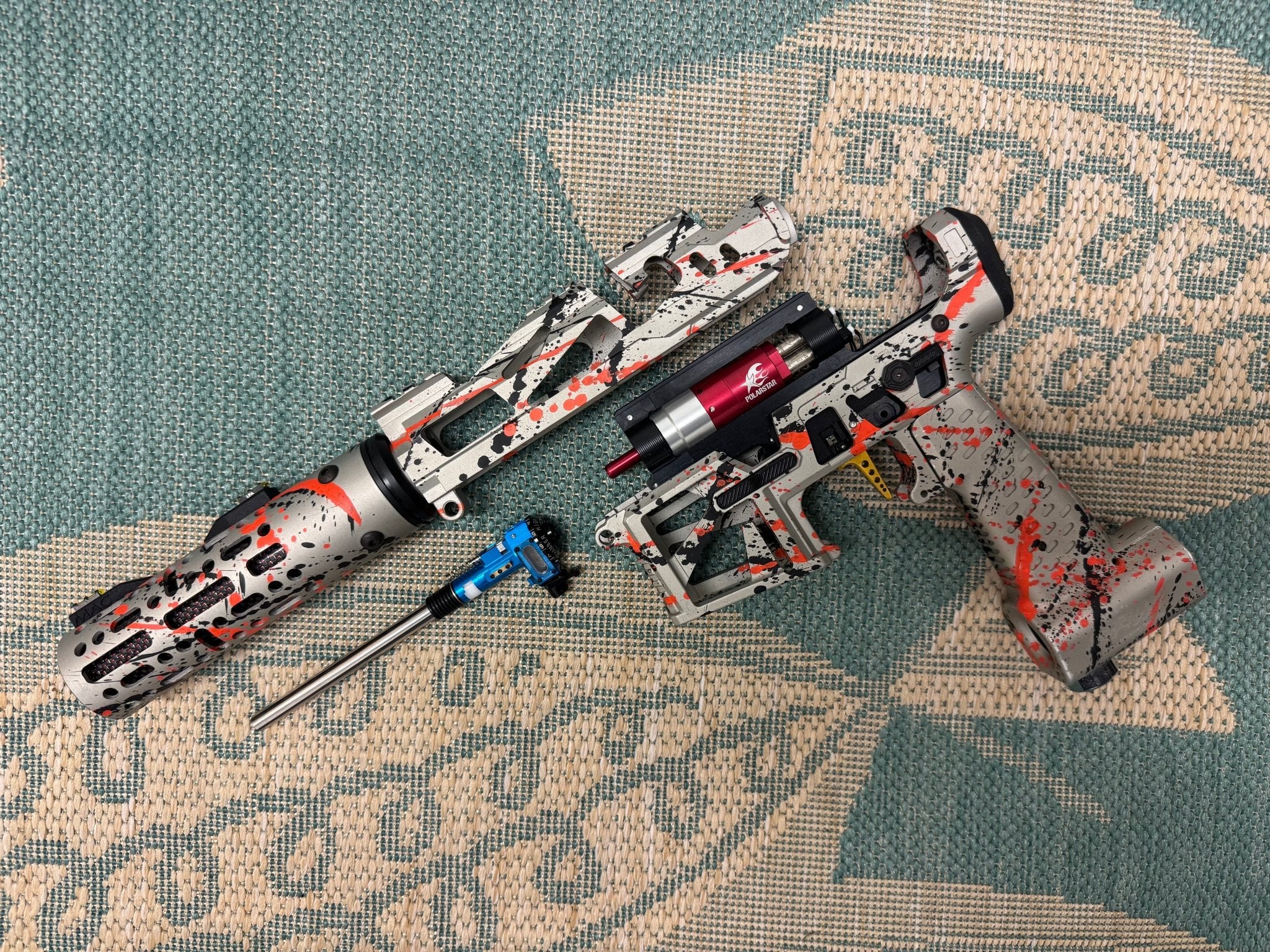 KA Tech MAC Polarstar F2 AR7 LE MSG/ESG HPA M4 splatter Cerakoted orange/black - KA Tech Airsoft - Polarstar F2