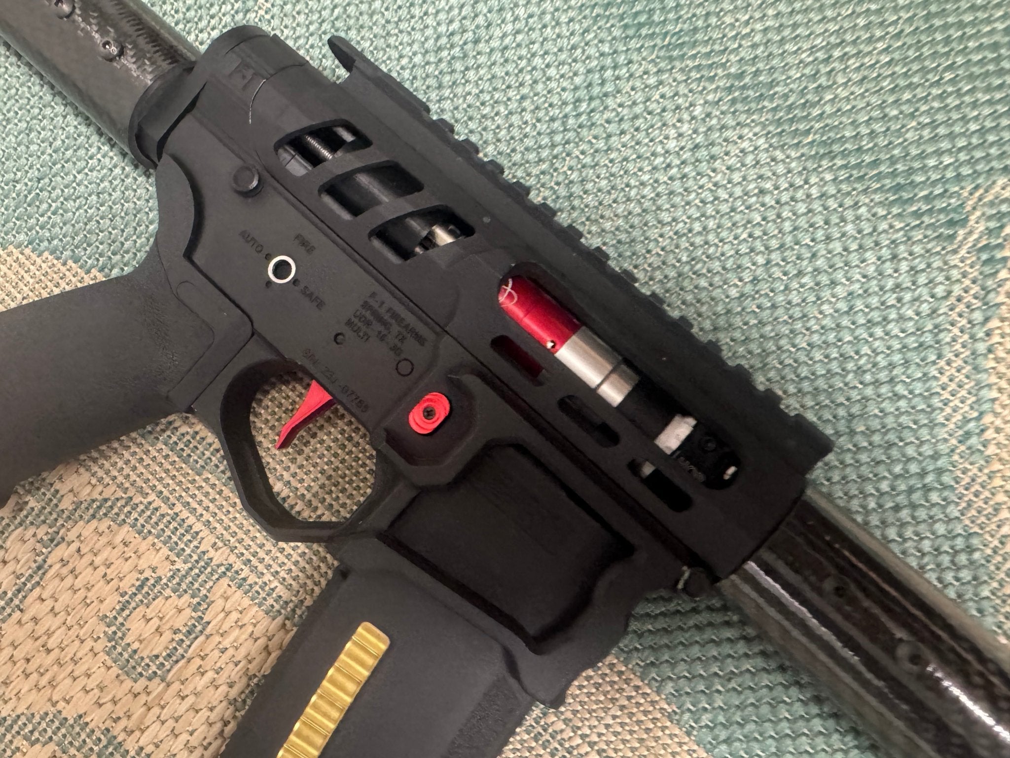 KA Tech Carbon “Ruby” Skeletonized Polarstar F2 HPA M4 “Type 4” - KA Tech Airsoft - Polarstar F2