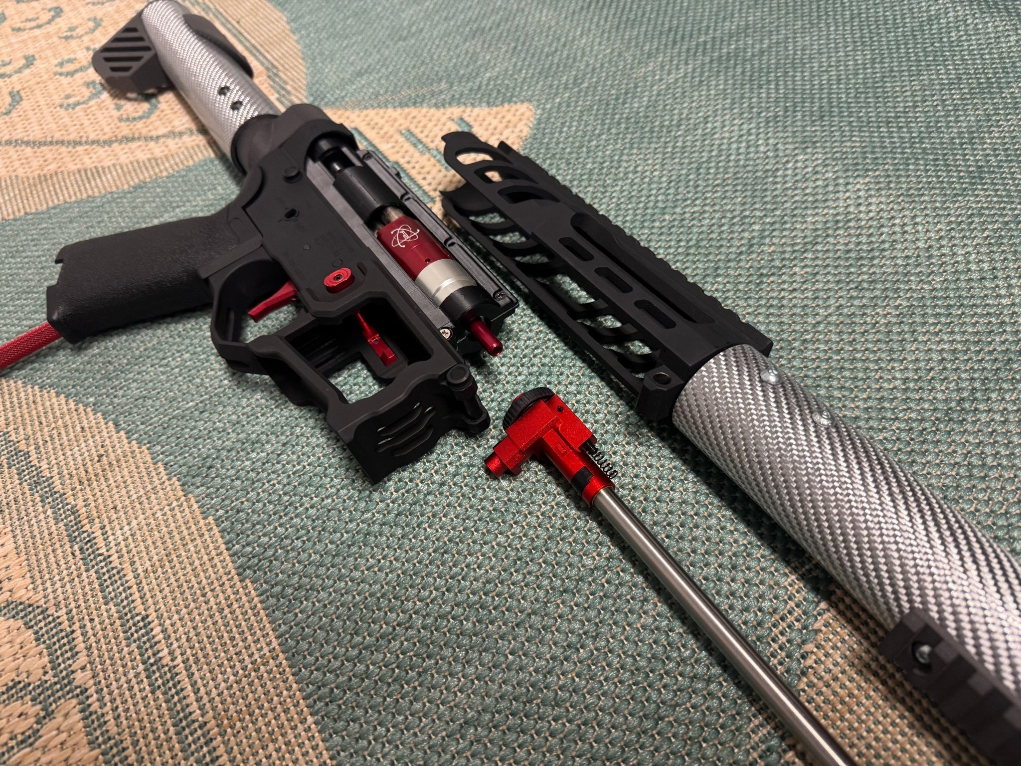 KA Tech Carbon “PennyWise” Skeletonized Polarstar F2 HPA M4 - KA Tech Airsoft - Polarstar F2