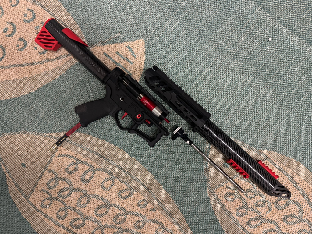 KA Tech Carbon “Ruby” Skeletonized Polarstar F2 HPA M4 “Type 4” - KA Tech Airsoft - Polarstar F2