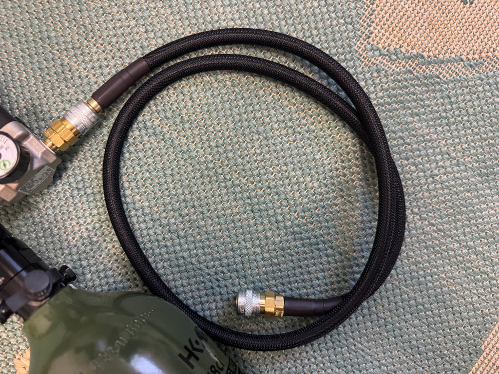 48/3000 HPA Airtank Olive with SLP regulator and line - KA Tech Airsoft - Airirg