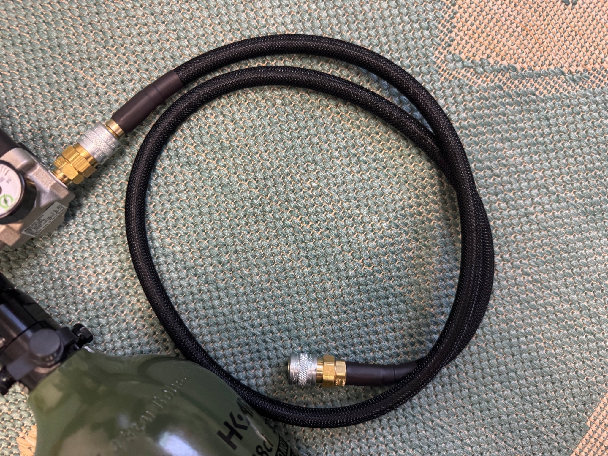 48/3000 HPA Airtank Olive with SLP regulator and line - KA Tech Airsoft - Airirg