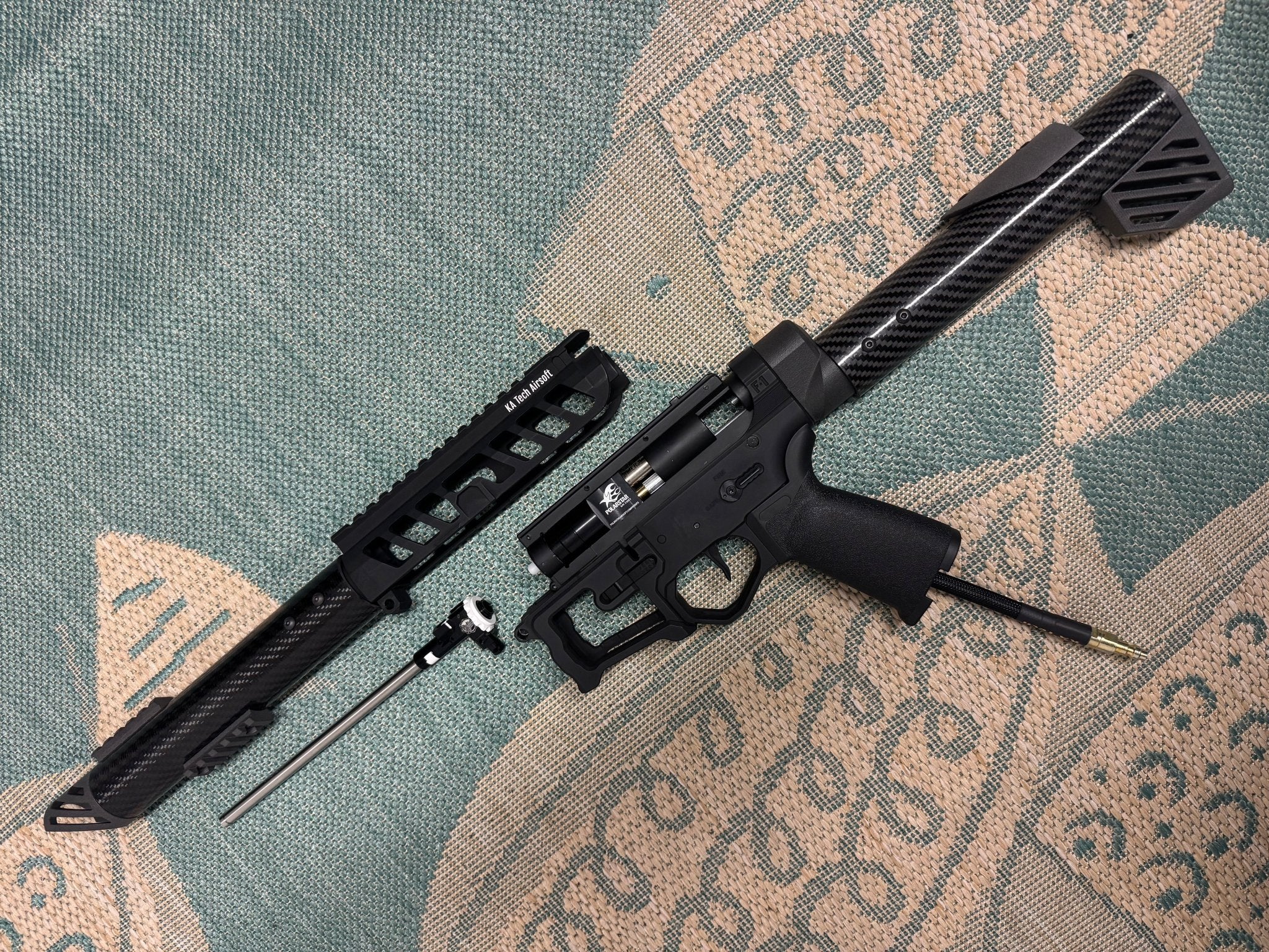 KA Tech Carbon “Blackout” Skeletonized Polarstar Jack HPA M4 - KA Tech Airsoft - Polarstar Jack