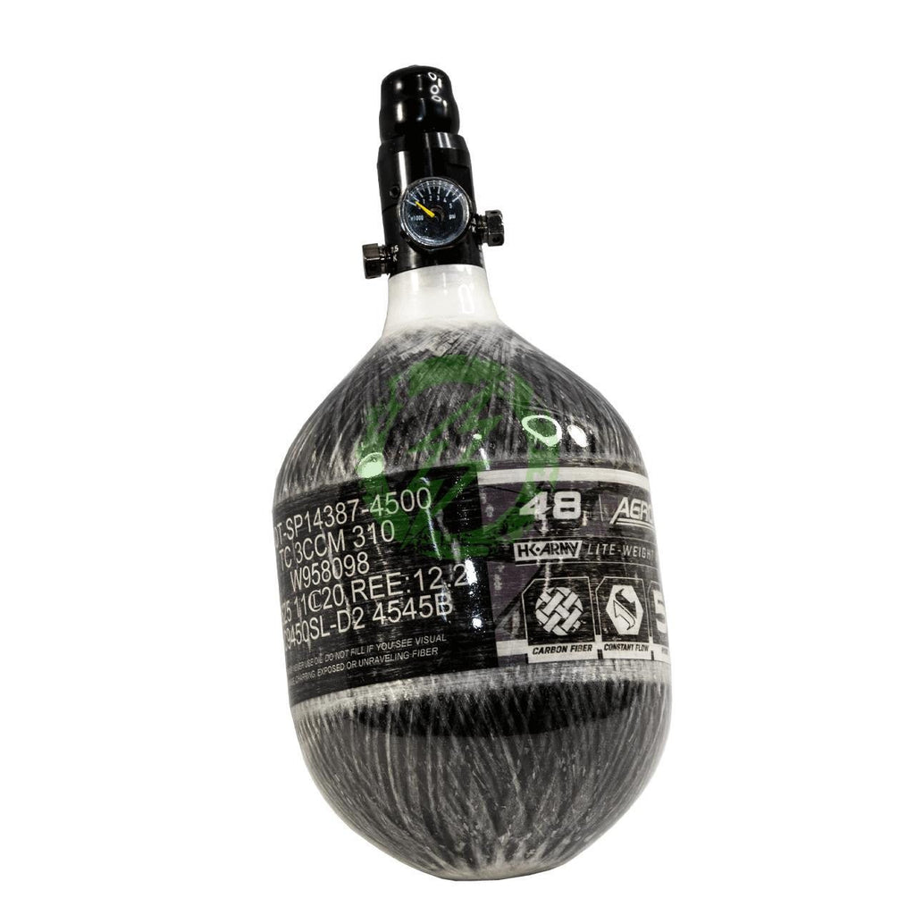 HK Army - 48/4500 AEROLITE Carbon Fiber Tank with Regulator Adjusted to Low Output | SLP - KA Tech Airsoft - HPA Tanks & Accessories