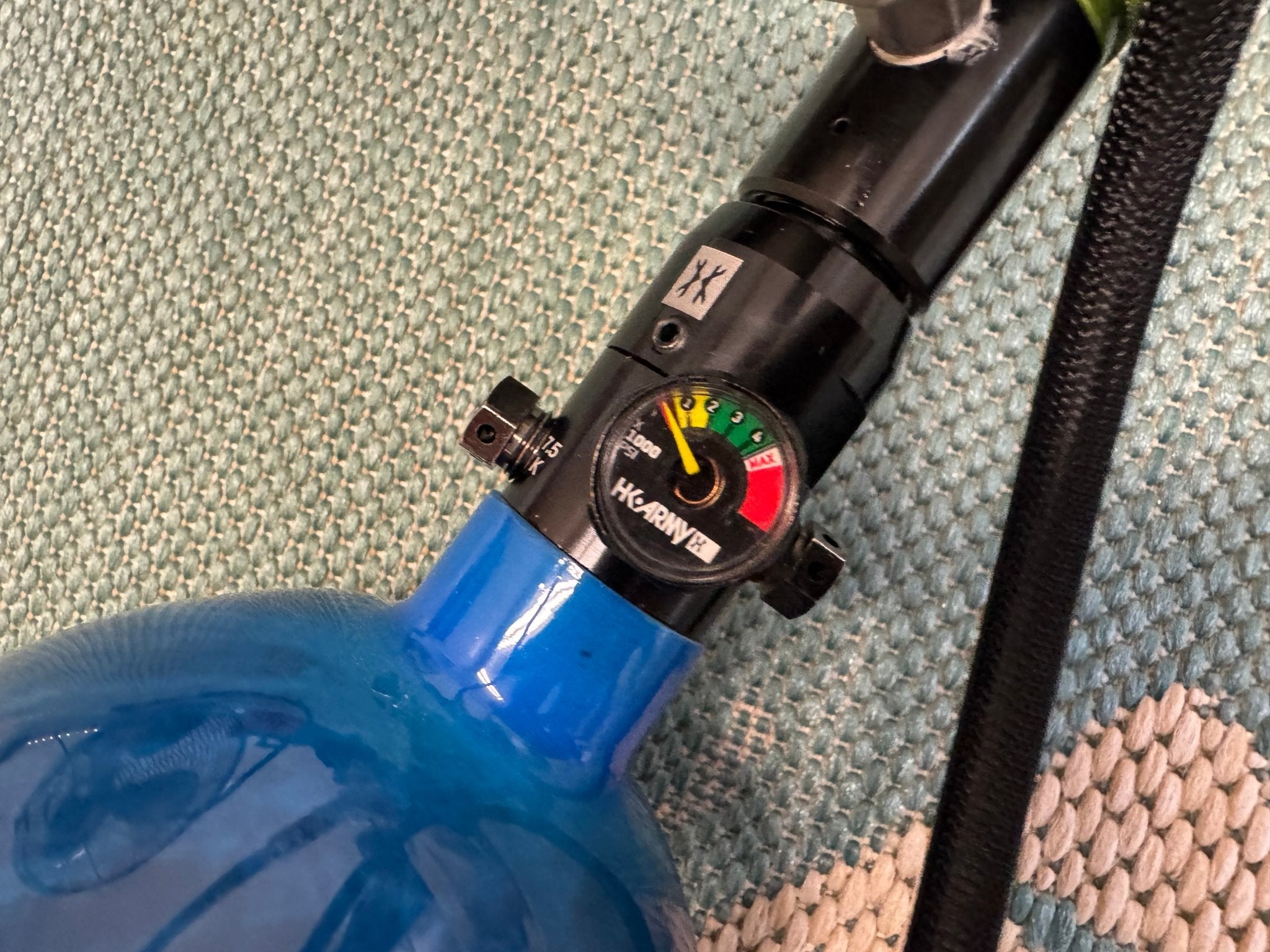 Blue Carbon 48/4500 Tank with SLP Regulator and line - KA Tech Airsoft - Airirg