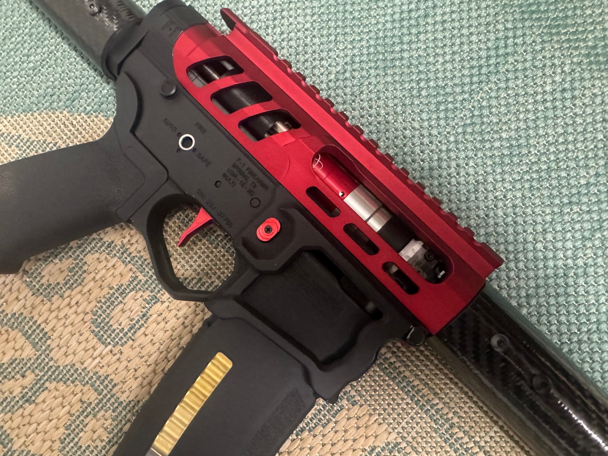 KA Tech Carbon “Ruby” Skeletonized Polarstar F2 HPA M4 “Type 3” - KA Tech Airsoft - Polarstar F2