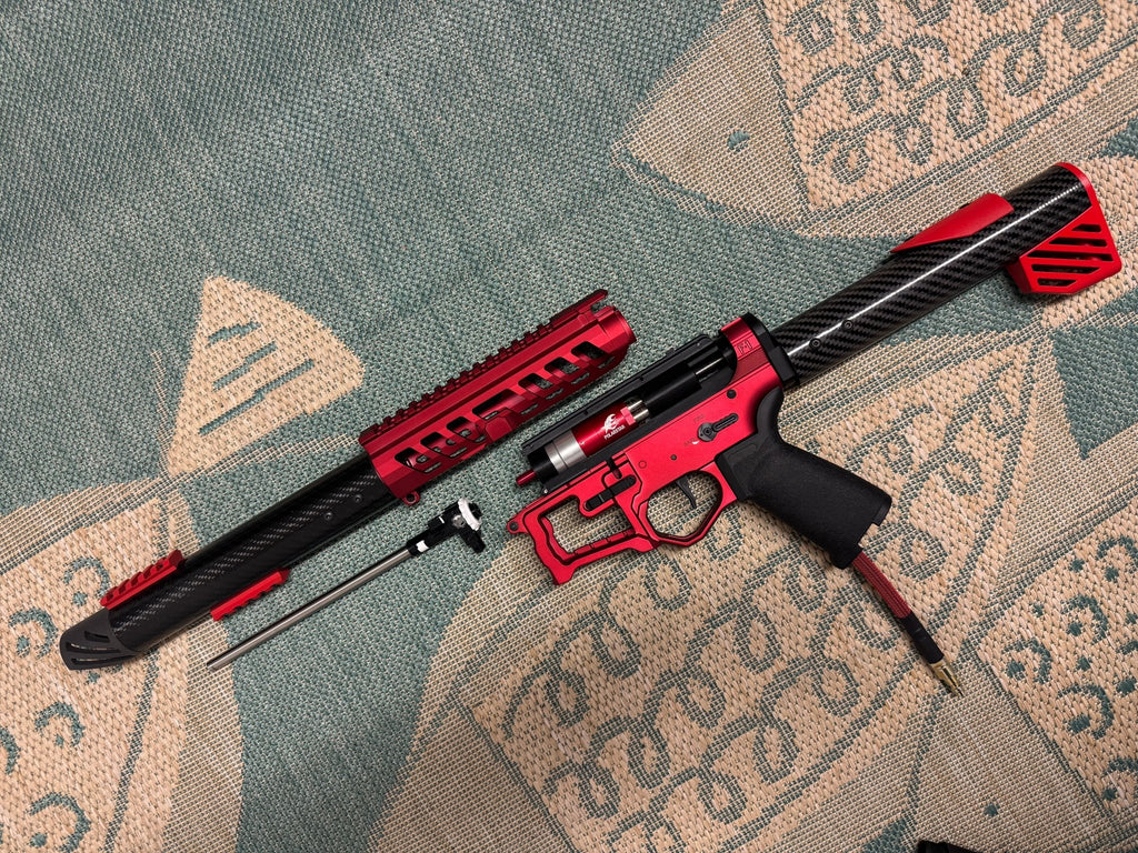 KA Tech Carbon “Ruby” Skeletonized Polarstar F2 HPA M4 “Type 1” - KA Tech Airsoft - Polarstar F2