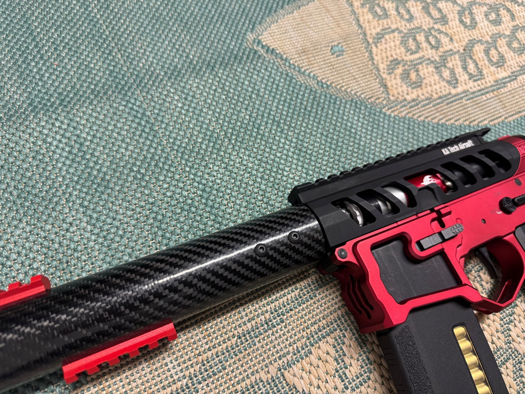 KA Tech Carbon “Ruby” Skeletonized Polarstar F2 HPA M4 “Type 2” - KA Tech Airsoft - Polarstar F2