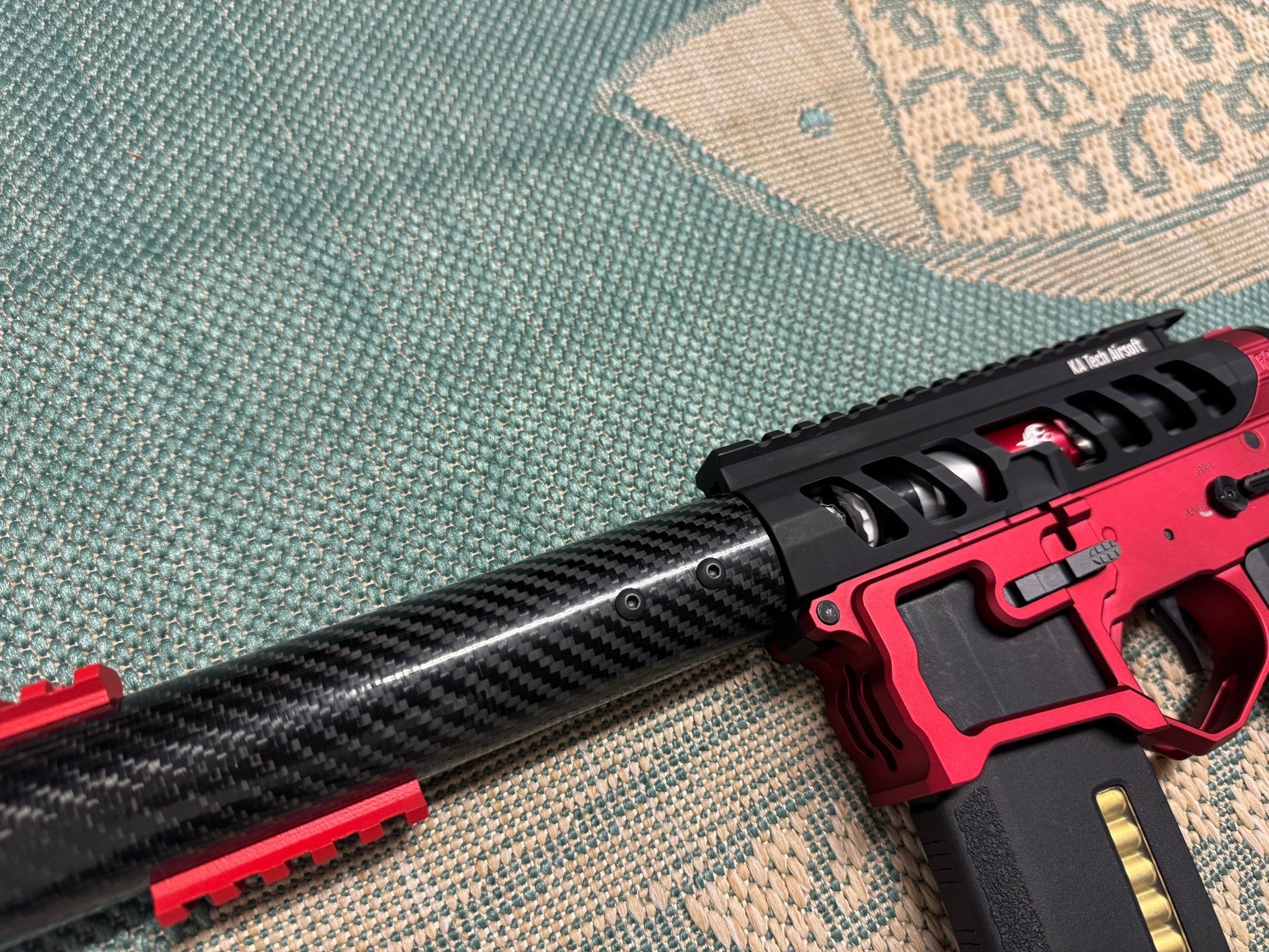 KA Tech Carbon “Ruby” Skeletonized Polarstar F2 HPA M4 “Type 2” - KA Tech Airsoft - Polarstar F2