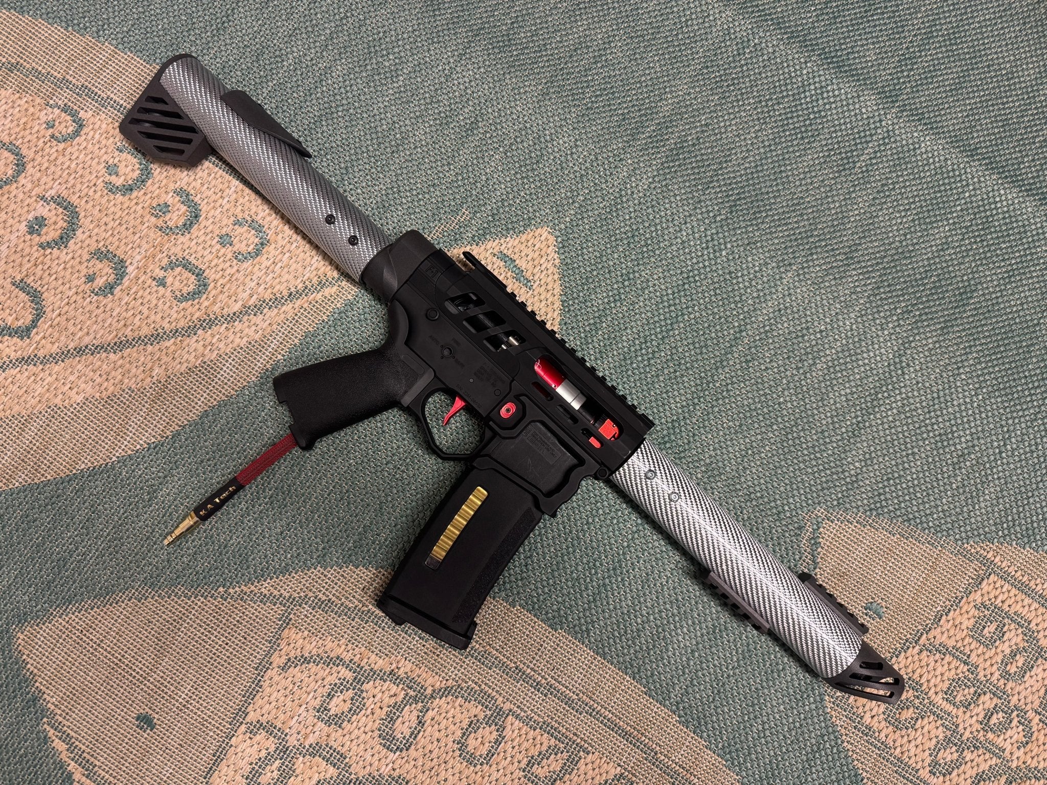 KA Tech Carbon “PennyWise” Skeletonized Polarstar F2 HPA M4 - KA Tech Airsoft - Polarstar F2