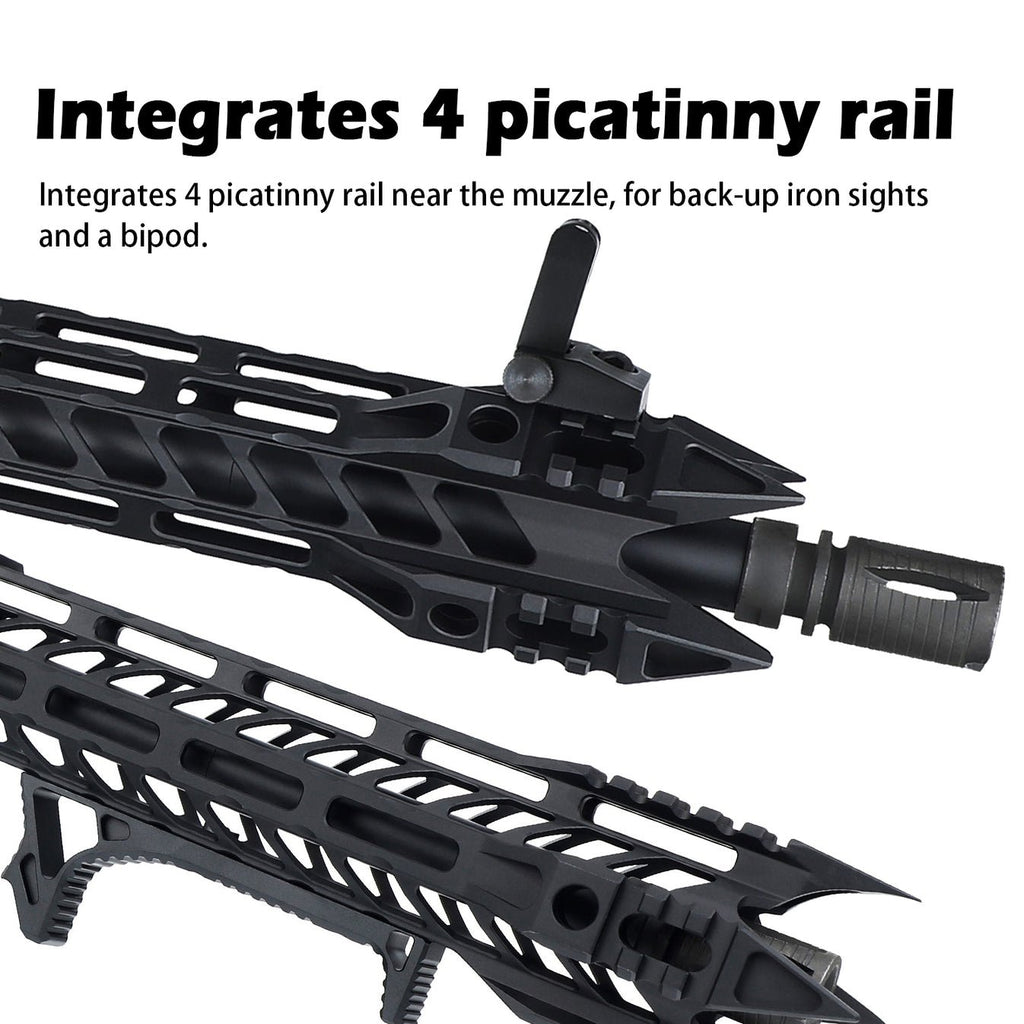 Gen2 AR15 Javelin Handguard M - LOK Free Float with Steel Barrel Nut 7" 10" 12" 15" - KA Tech Airsoft - Handguard