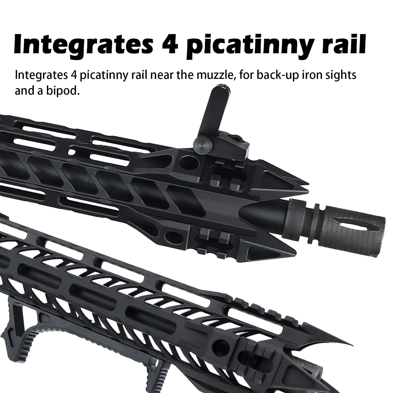 Gen2 AR - 15 Javelin Handguard M - LOK Free Float with Steel Barrel Nut 7" 10" 12" 15" - KA Tech Airsoft - rail