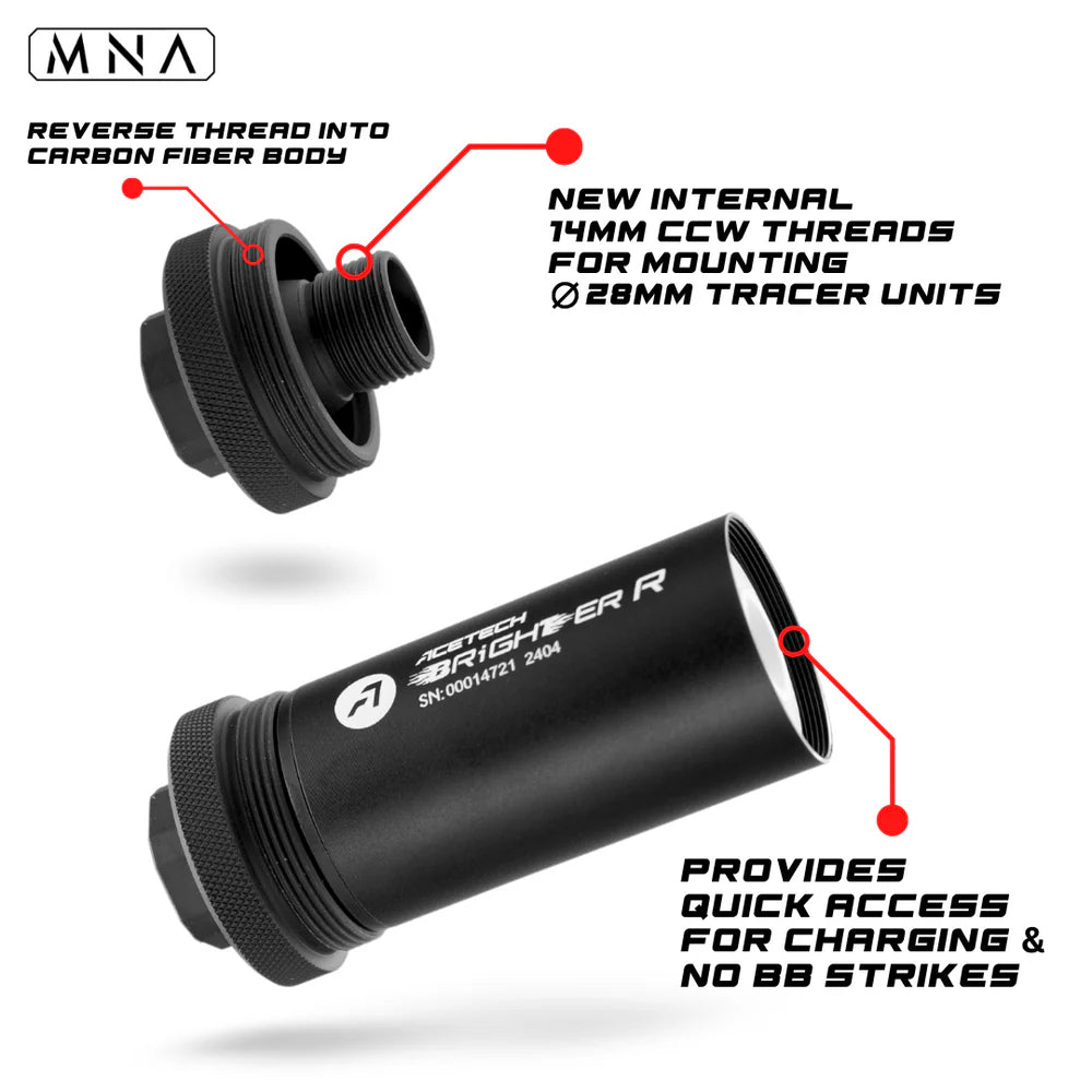 Phantom™ Carbon Fiber Airsoft Suppressor - KA Tech Airsoft - Suppressor