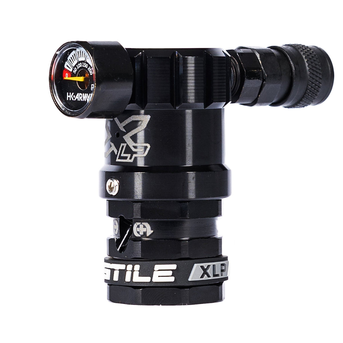 Hostile® XLP Regulator - Side Port Quick-Disconnect - Black - KA Tech Airsoft - Air Tank