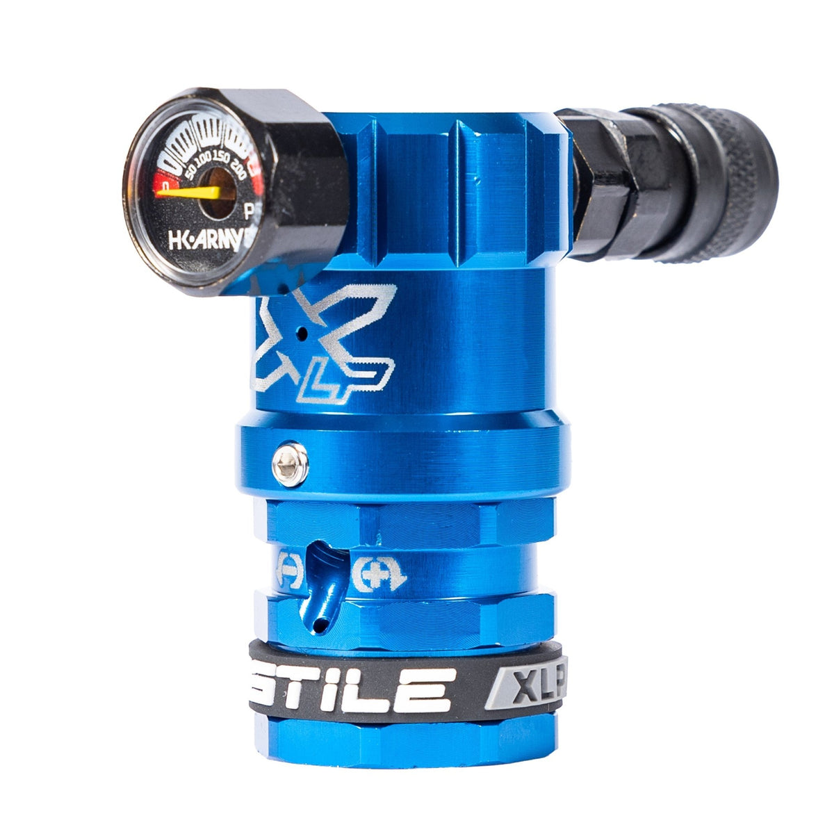 Hostile® XLP Regulator - Side Port Quick-Disconnect - Blue - KA Tech Airsoft - Air Tank