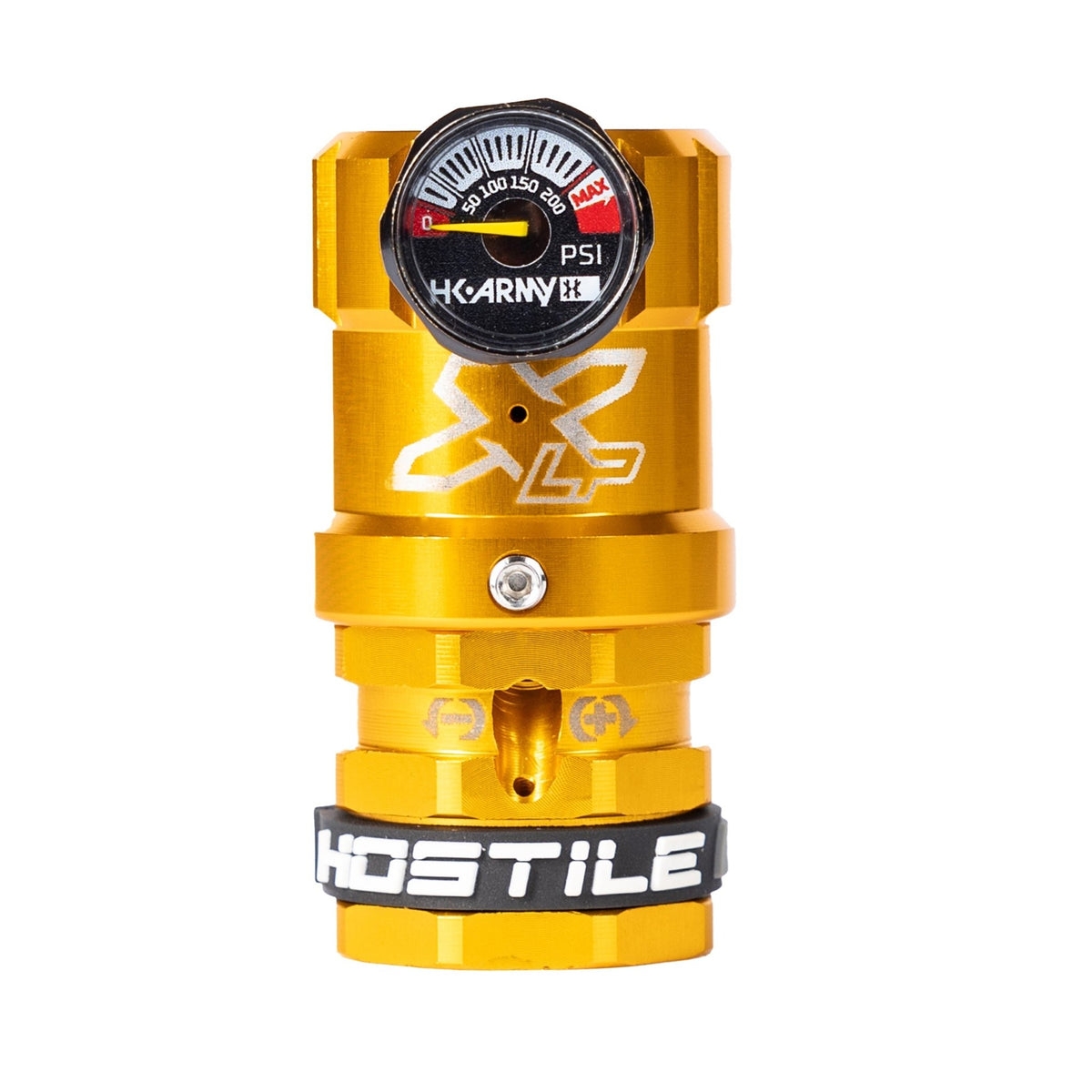 Hostile® XLP Regulator - Side Port Quick-Disconnect - Gold - KA Tech Airsoft - Air Tank