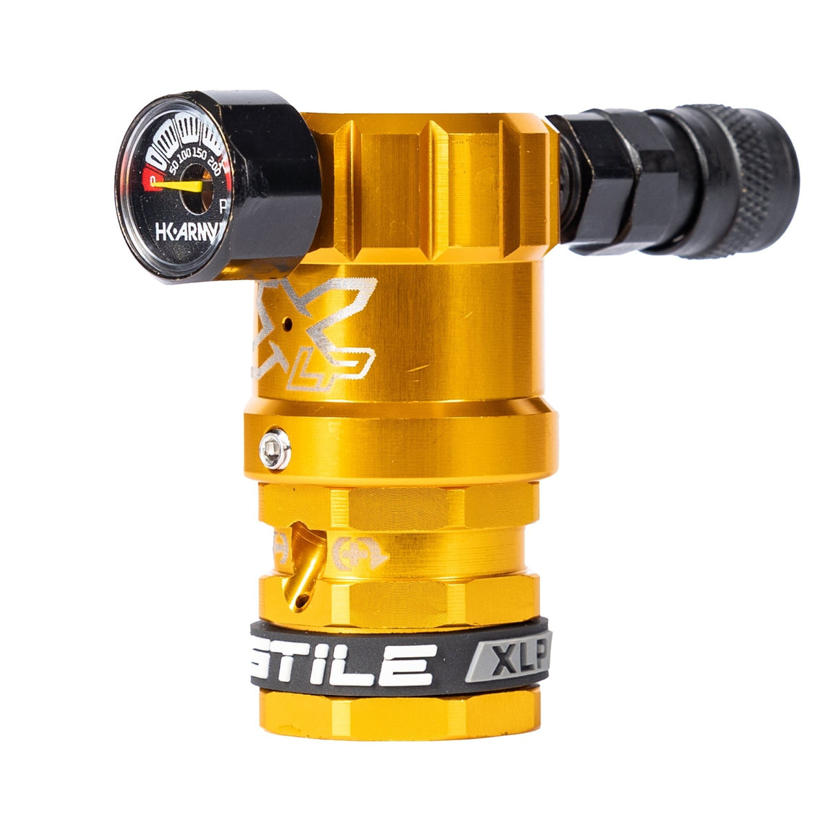 Hostile® XLP Regulator - Side Port Quick-Disconnect - Gold - KA Tech Airsoft - Air Tank