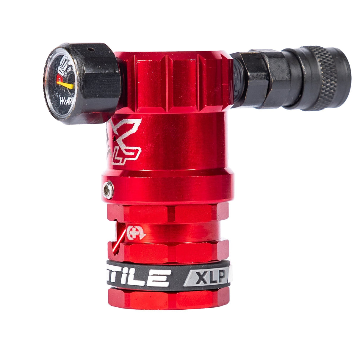 Hostile® XLP Regulator - Side Port Quick-Disconnect - Red - KA Tech Airsoft - Air Tank
