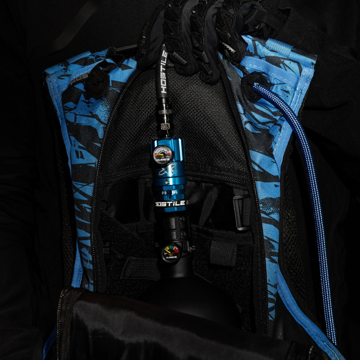 Hostile® XLP Regulator - Top Port Quick-Disconnect - Blue - KA Tech Airsoft - Air Tank