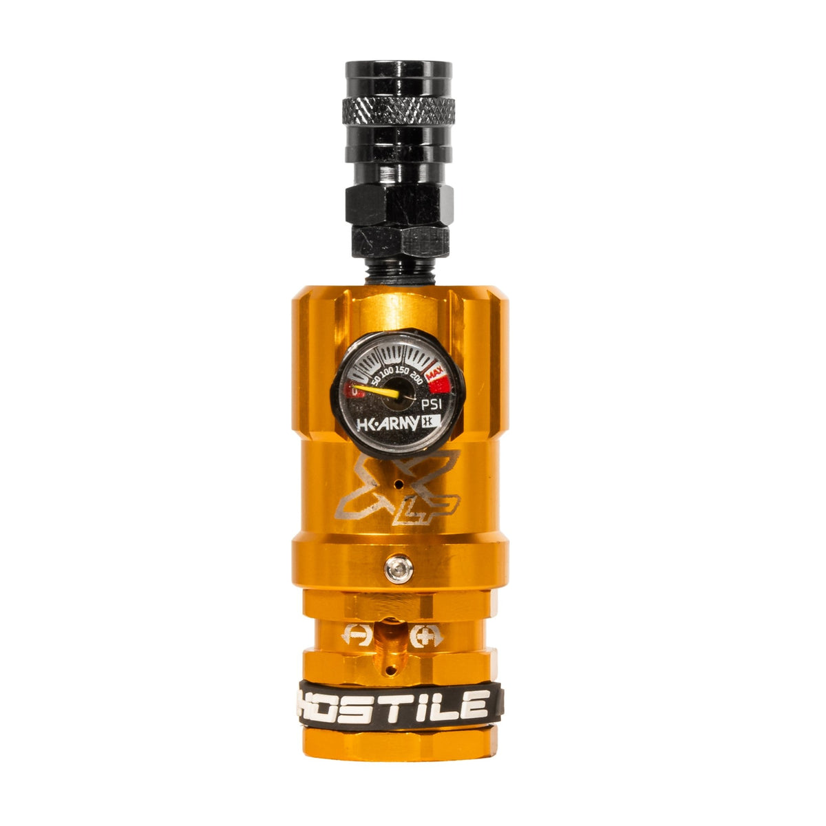 Hostile® XLP Regulator - Top Port Quick-Disconnect - Gold - KA Tech Airsoft - Air Tank