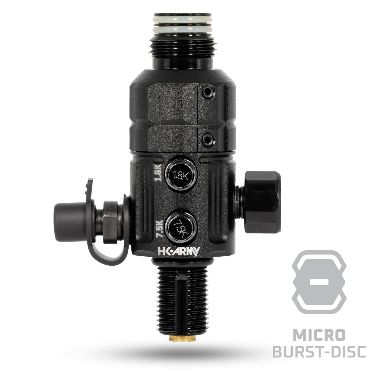 Turbine Pro Regulator - Long Body - Adjustable & Rotational - Black - KA Tech Airsoft - Tank Regulator