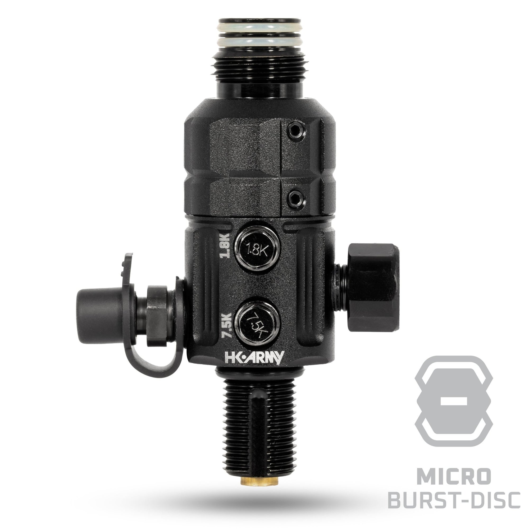 Turbine Pro Regulator - Long Body - Adjustable & Rotational - Black - KA Tech Airsoft - Tank Regulator