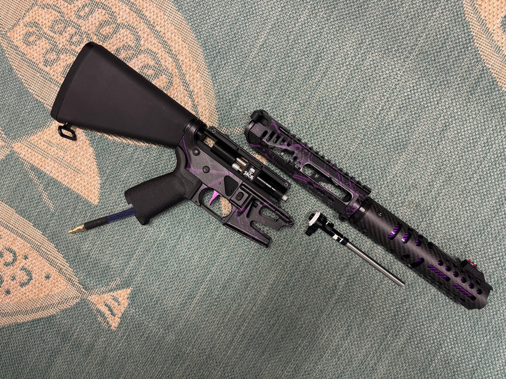 KA Tech MAC Polarstars F2 AR8 HPA M4 Stuby Type 5 Skeletonized Cerakote Splatter - KA Tech Airsoft - Polarstar F2