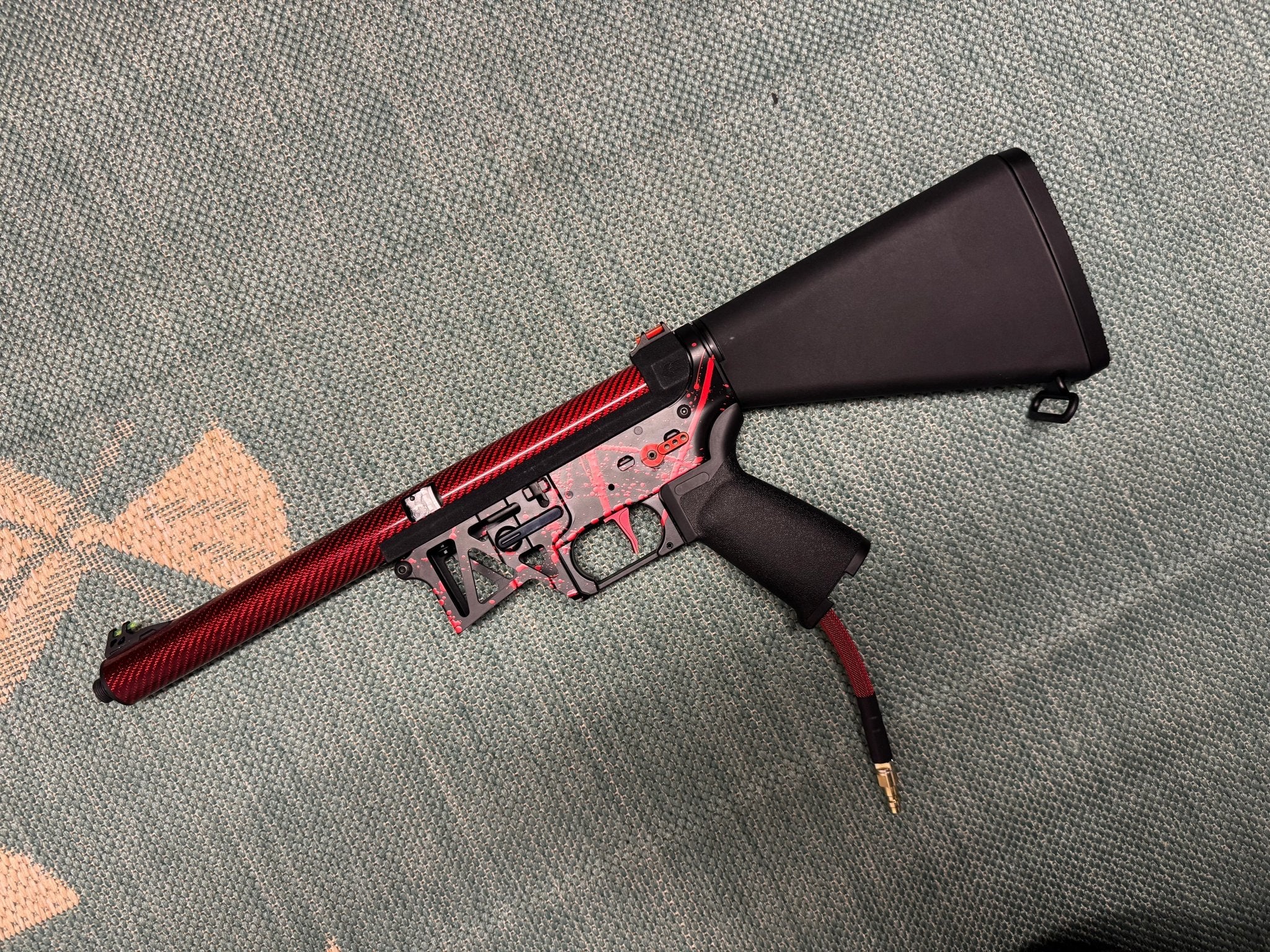 KA Tech MAC Polarstars F2 AR8 HPA M4 Stuby Type 3 Skeletonized Cerakote Splatter - KA Tech Airsoft - Polarstar F2