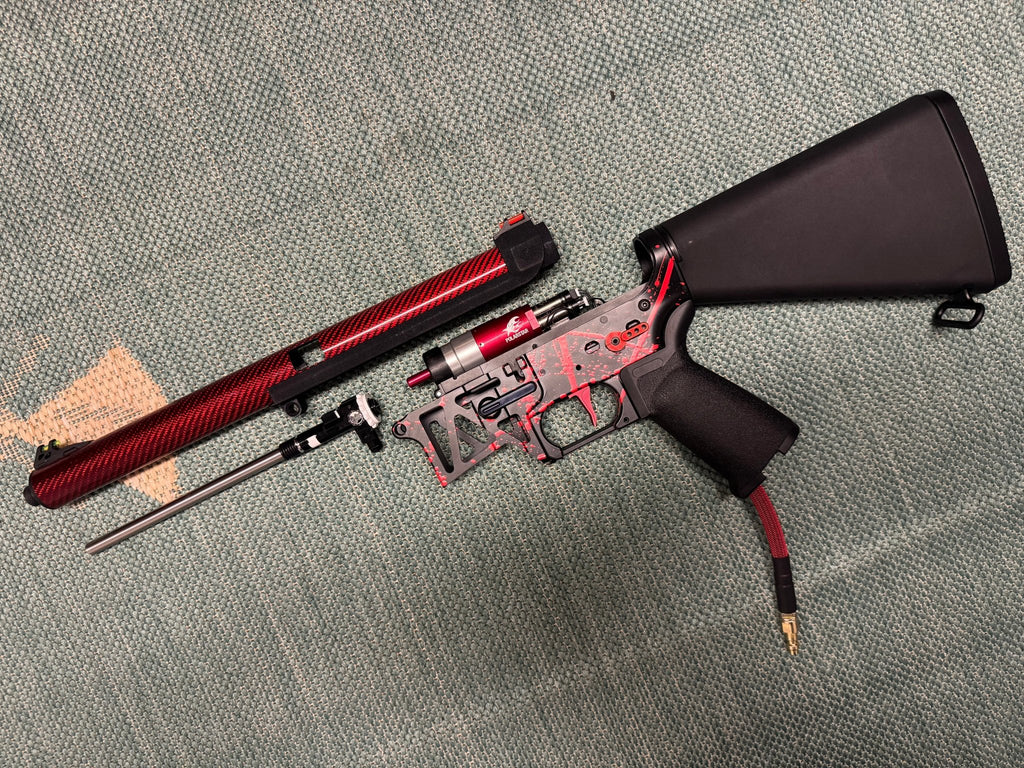 KA Tech MAC Polarstars F2 AR8 HPA M4 Stuby Type 3 Skeletonized Cerakote Splatter - KA Tech Airsoft - Polarstar F2
