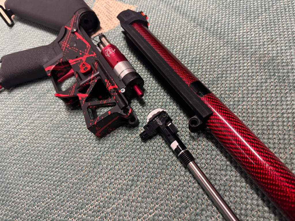 KA Tech MAC Polarstars F2 AR8 HPA M4 Stuby Type 3 Skeletonized Cerakote Splatter - KA Tech Airsoft - Polarstar F2