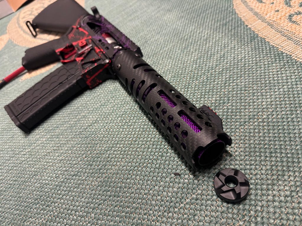 KA Tech MAC Polarstars F2 AR8 HPA M4 Stuby Type 3 Skeletonized Cerakote Splatter - KA Tech Airsoft - Polarstar F2