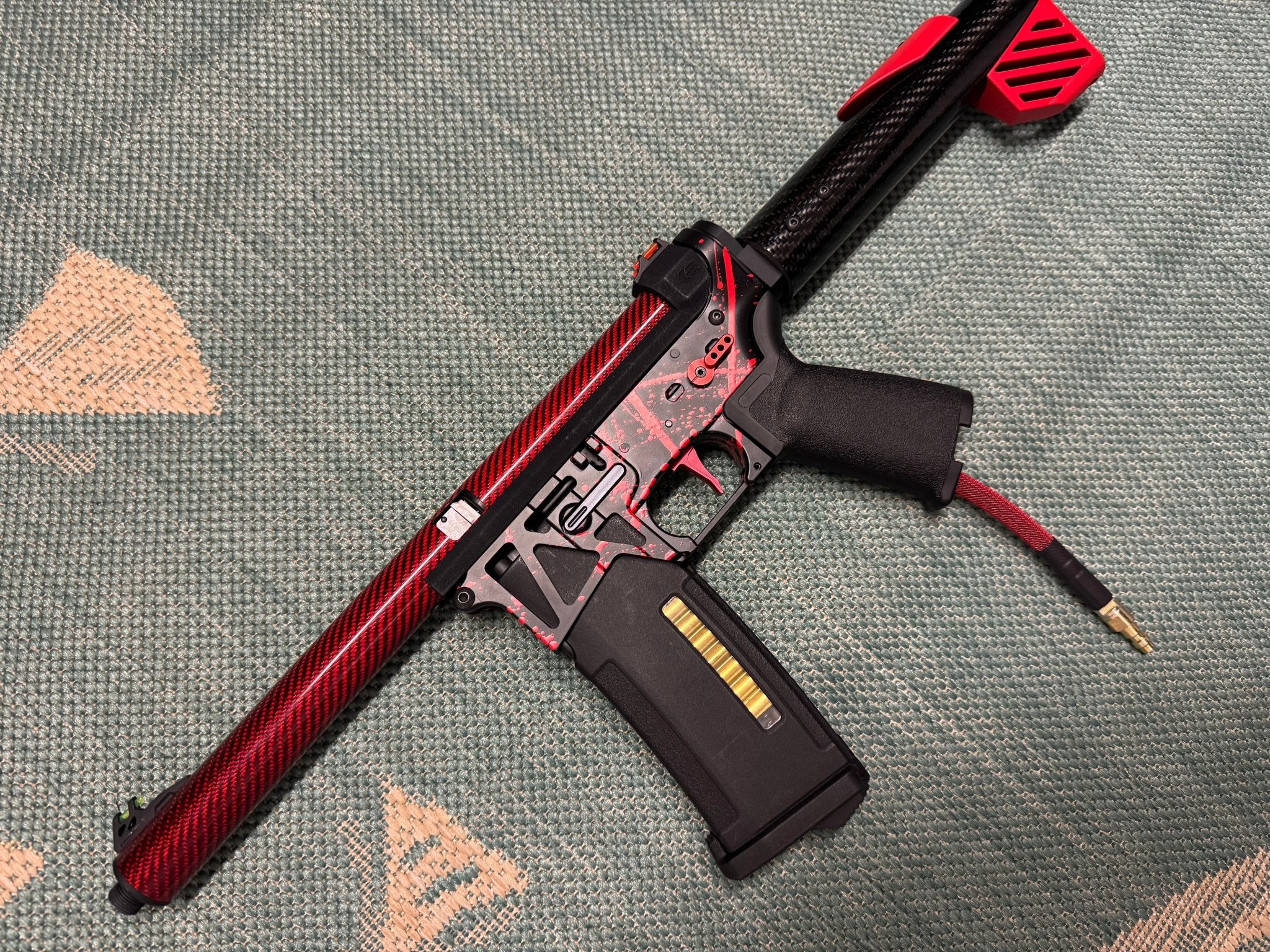 KA Tech MAC Polarstars F2 AR8 HPA M4 Carbon Type 3 Skeletonized Cerakote Splatter - KA Tech Airsoft - Polarstar F2