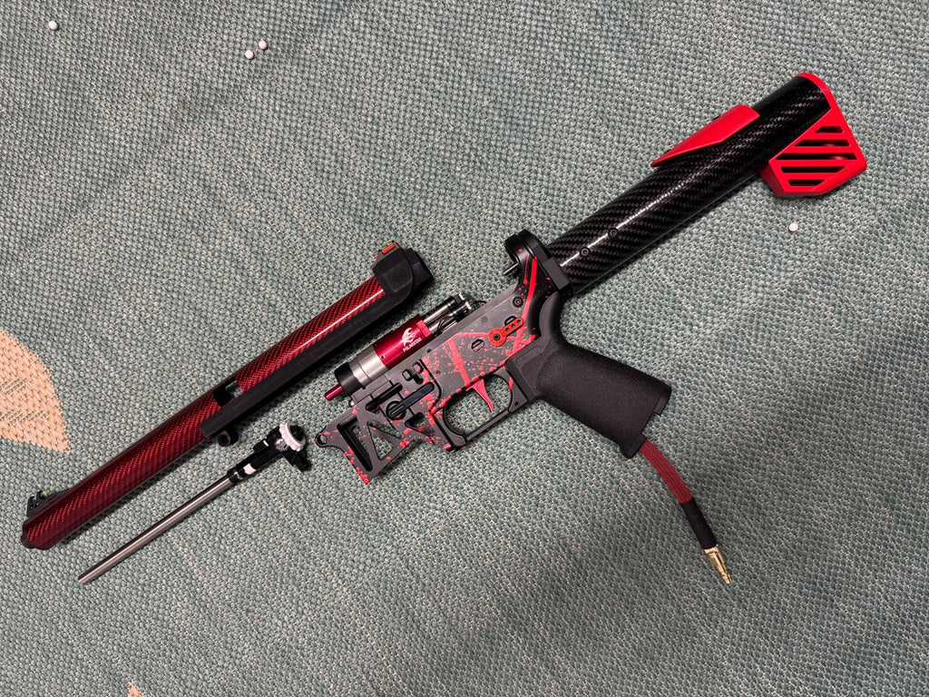 KA Tech MAC Polarstars F2 AR8 HPA M4 Carbon Type 3 Skeletonized Cerakote Splatter - KA Tech Airsoft - Polarstar F2