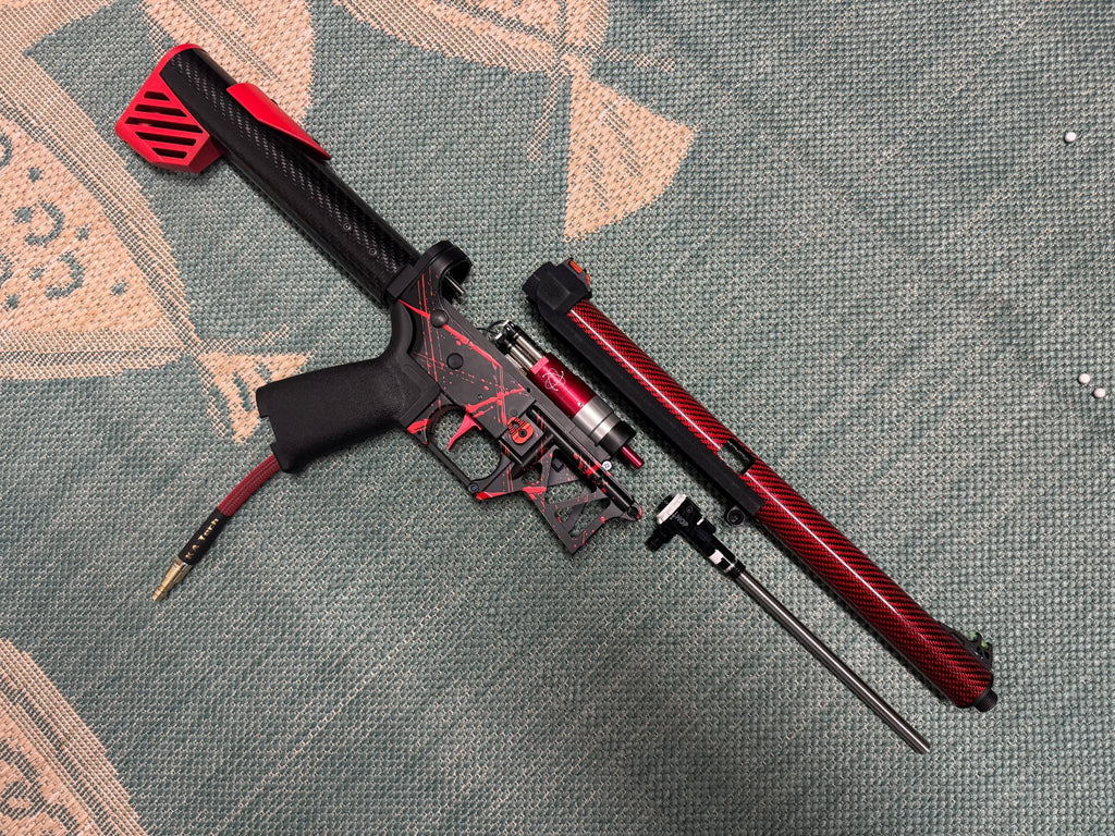 KA Tech MAC Polarstars F2 AR8 HPA M4 Carbon Type 3 Skeletonized Cerakote Splatter - KA Tech Airsoft - Polarstar F2