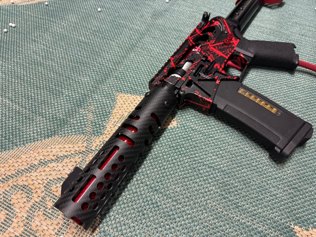KA Tech MAC Polarstars F2 AR8 HPA M4 Carbon Type 3 Skeletonized Cerakote Splatter - KA Tech Airsoft - Polarstar F2