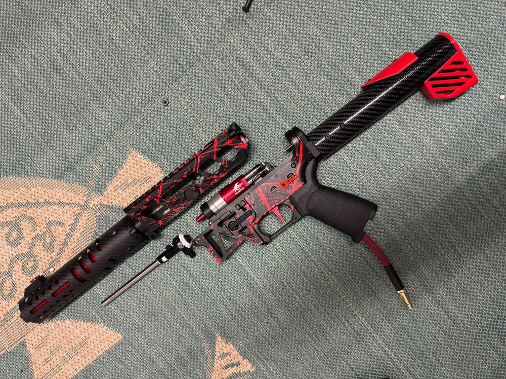 KA Tech MAC Polarstars F2 AR8 HPA M4 Carbon Type 3 Skeletonized Cerakote Splatter - KA Tech Airsoft - Polarstar F2