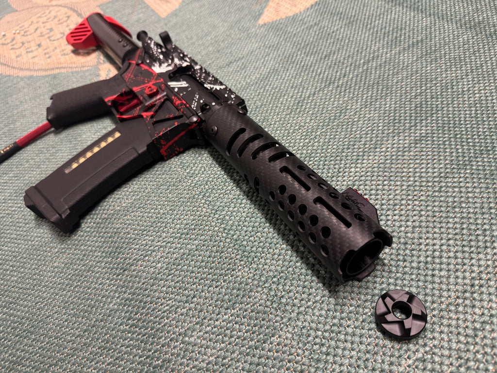 KA Tech MAC Polarstars F2 AR8 HPA M4 Carbon Type 3 Skeletonized Cerakote Splatter - KA Tech Airsoft - Polarstar F2